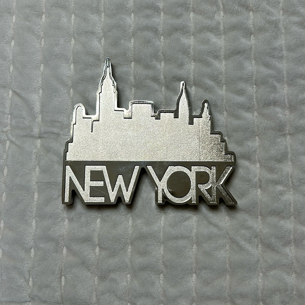 Silver Metal New York Home Decor